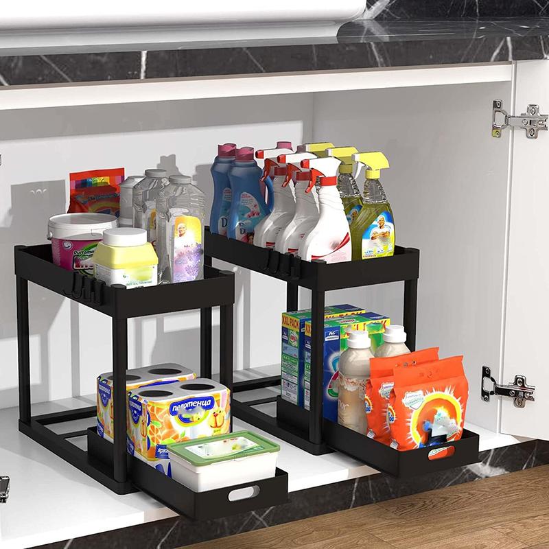 SinkStack Pro – 2-Tier Pull-Out Under Sink Organizer (2-Pack)