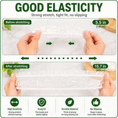 FreshSeal Elastic Food Covers (100 Pack)