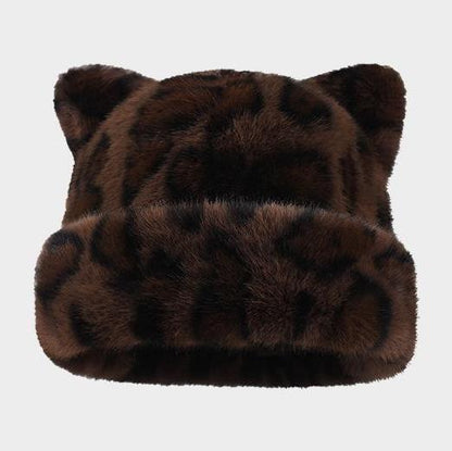 Fuzzy Cat Ear Beanie