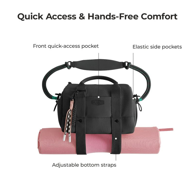 The Mighty Duffel Gym Bag with Yoga Mat Holder + Shoe Compartment