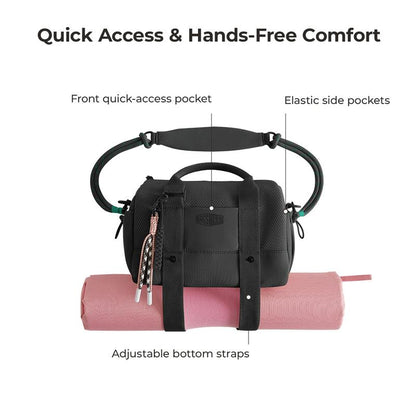 The Mighty Duffel Gym Bag with Yoga Mat Holder + Shoe Compartment