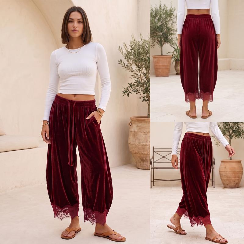 Velvet Lace Lounge Pants