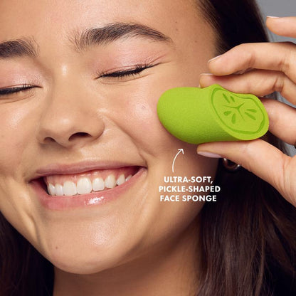 The Big Dill Lip Kit – 3 Pickle Melting Lip Balms + Pickle Blender Sponge