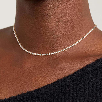 VERALUME Moissanite Tennis Necklace