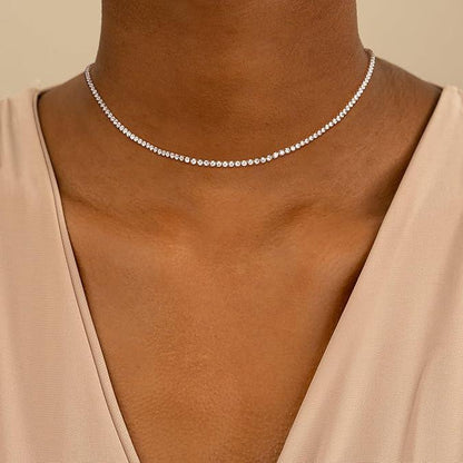 VERALUME Moissanite Tennis Necklace