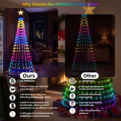 Aurora 7Ft Smart LED Outdoor Christmas Tree