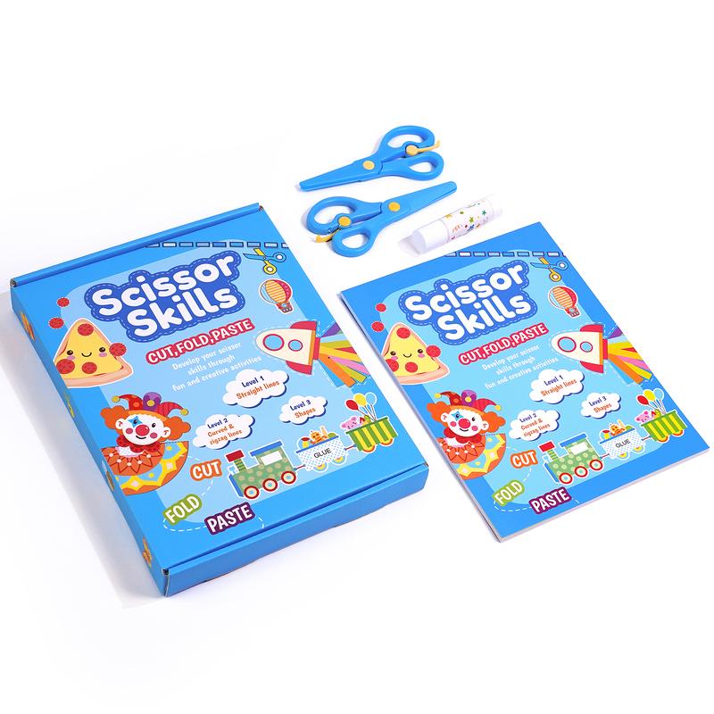 SnipSmart Scissor Skills Kit: 25 Cut, Fold & Glue Activities (Ages 3+)