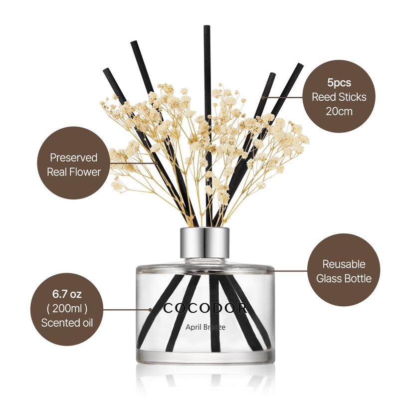 COCODOR Flower Reed Diffuser Set