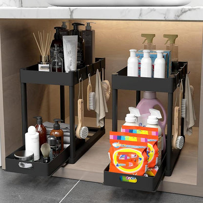 SinkStack Pro – 2-Tier Pull-Out Under Sink Organizer (2-Pack)