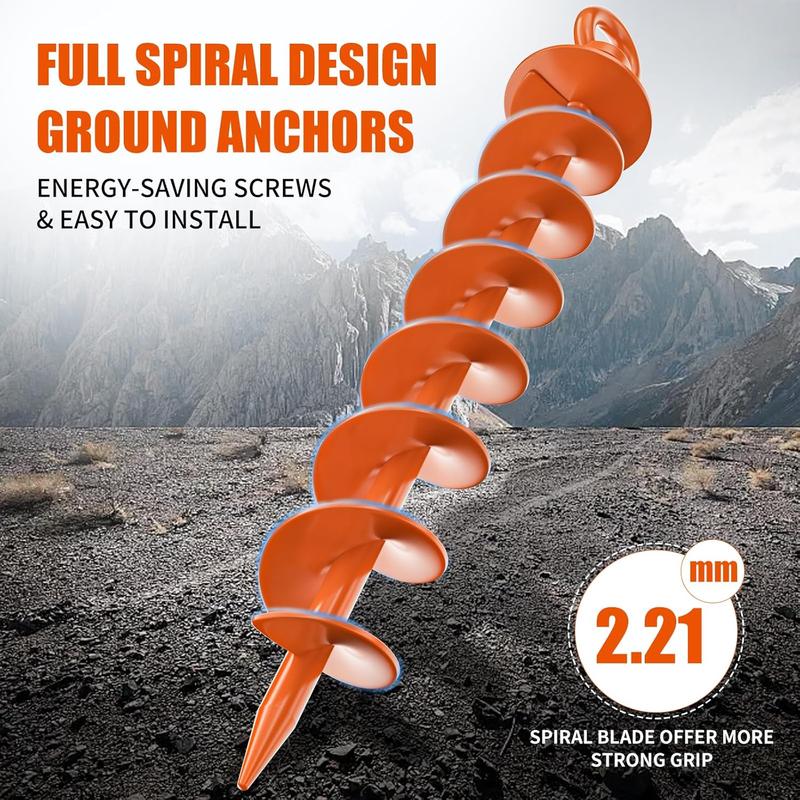StormLock Spiral Ground Anchors – Heavy-Duty 4 Pack