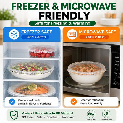 FreshSeal Elastic Food Covers (100 Pack)