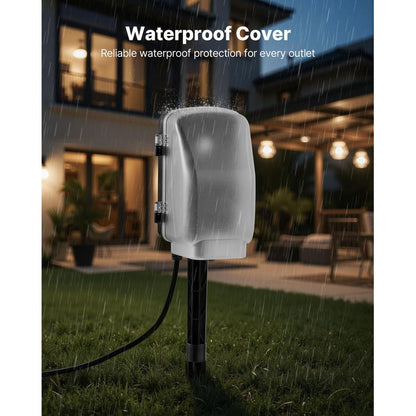 6-Outlet Outdoor Power Stake with Remote & Timer