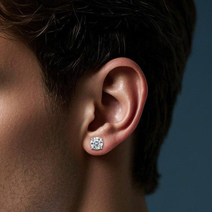 Radiant Moissanite Studs