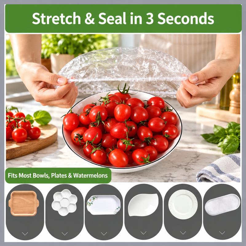 FreshSeal Elastic Food Covers (100 Pack)