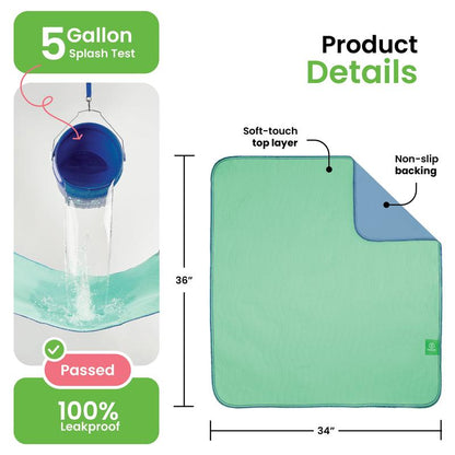 Improvia Washable Underpads - Reusable Heavy Absorbency Bed Protection Pads for Kids, Adults and Pets- Waterproof Leakproof Underpad for Bed, Couch, Sofa and Floor