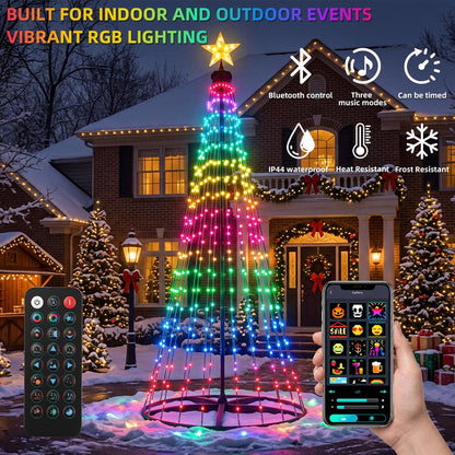 Aurora 7Ft Smart LED Outdoor Christmas Tree