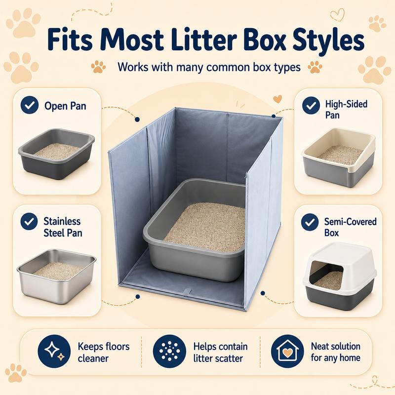 MessWall™ Pop-Up Litter Box Guard