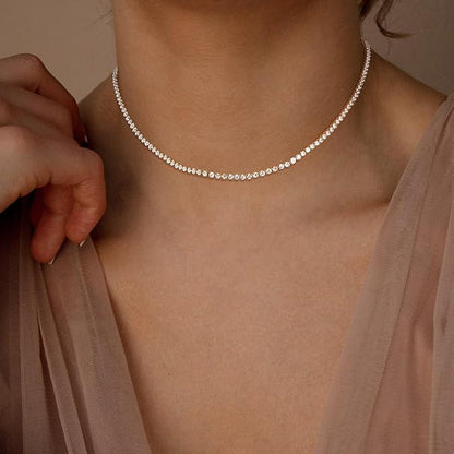 VERALUME Moissanite Tennis Necklace