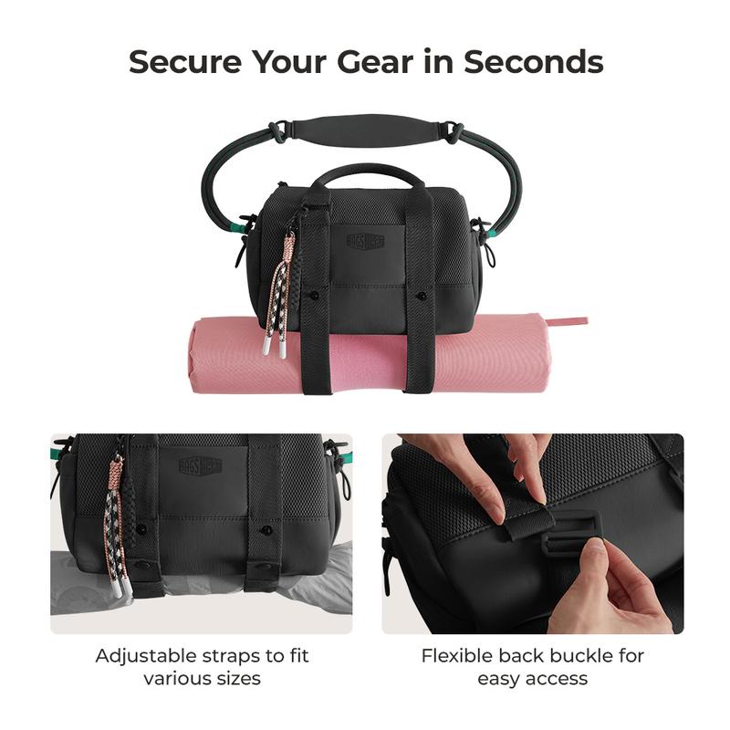 The Mighty Duffel Gym Bag with Yoga Mat Holder + Shoe Compartment