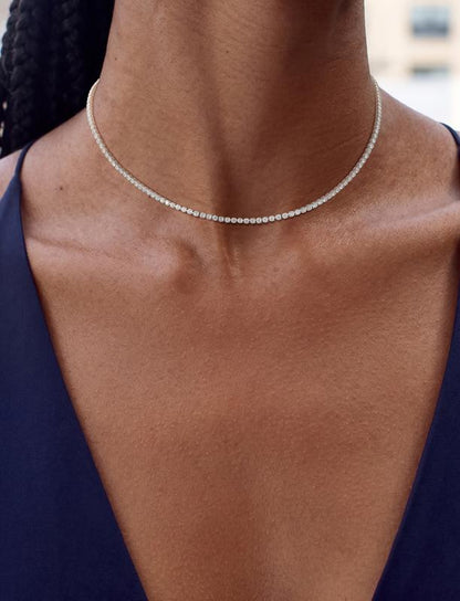 VERALUME Moissanite Tennis Necklace