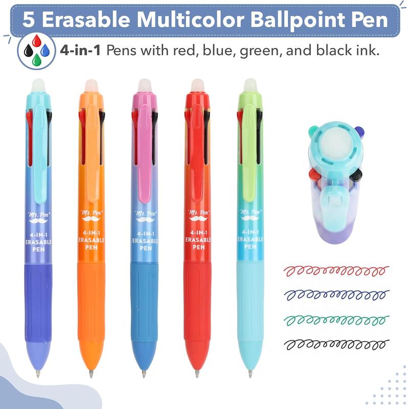 ClickBack™ 4-in-1 Erasable Pen (5-Pack)