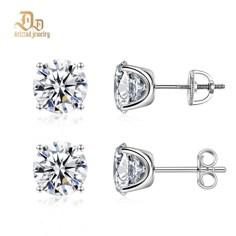 Radiant Moissanite Studs