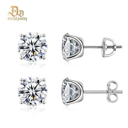 Radiant Moissanite Studs