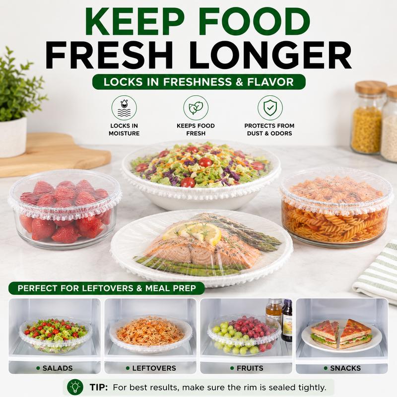 FreshSeal Elastic Food Covers (100 Pack)