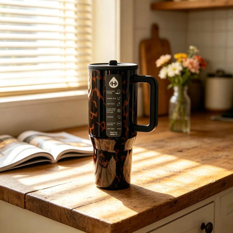 Korvital Aura 40oz Tumbler — Tortoiseshell Edition