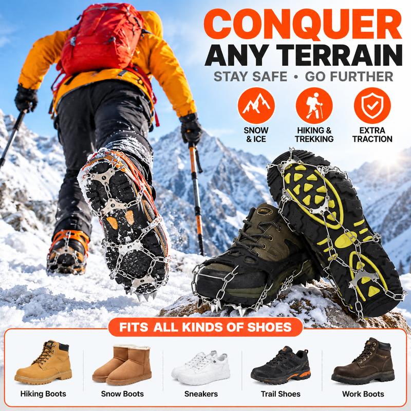 Crampones Antideslizantes de 8 Clavos para Hielo y Nieve