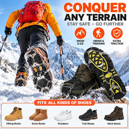 Crampones Antideslizantes de 8 Clavos para Hielo y Nieve