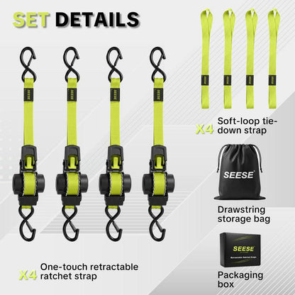 SnapTight Retractable Ratchet Strap
