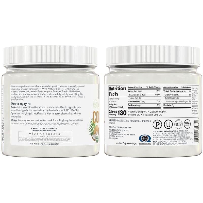 Aceite de Coco Orgánico Extra Virgen – Prensado en Frío
