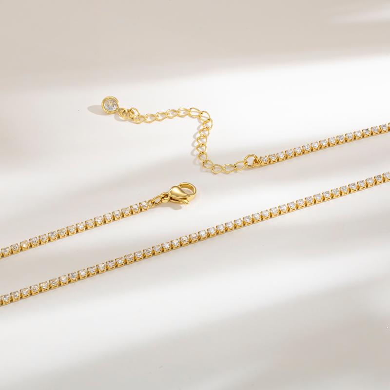 VERALUME Moissanite Tennis Necklace