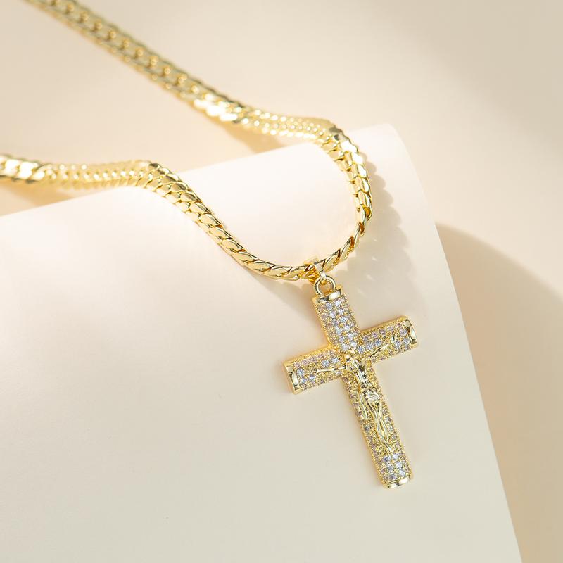 24" Miami Cross Chain, 14K Gold-Plated