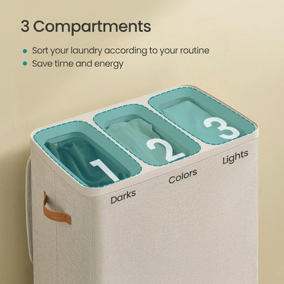 The DuoSort Hamper: 2-in-1 Laundry Basket with Lid & Handles