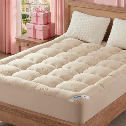 CloudLuxe™ Cooling Pillow-Top Mattress Topper