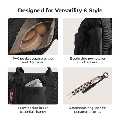 The Mighty Duffel Gym Bag with Yoga Mat Holder + Shoe Compartment