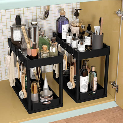 SinkStack Pro – 2-Tier Pull-Out Under Sink Organizer (2-Pack)