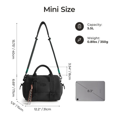 The Mighty Duffel Gym Bag with Yoga Mat Holder + Shoe Compartment