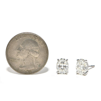 The 2CT Oval Moissanite Studs
