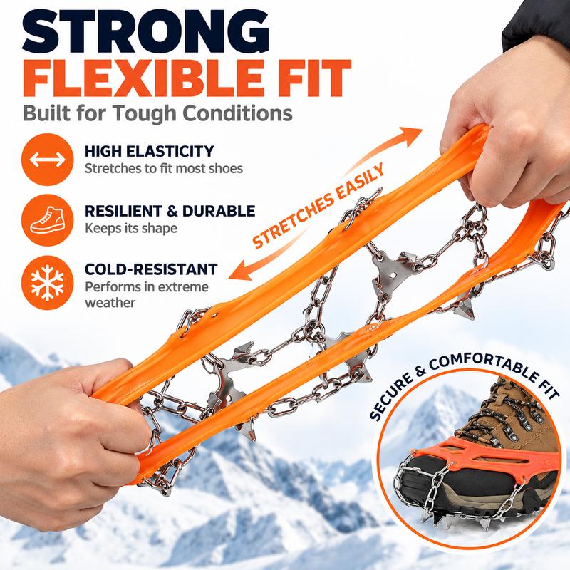 Crampones Antideslizantes de 8 Clavos para Hielo y Nieve