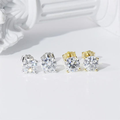 Radiant Moissanite Studs