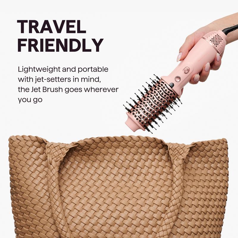 Wavytalk Jet Brush Dual Voltage Ionic Hair Dryer Brush, Reduces Damage, Anti-Frizz Straight Hair, Curls and Blowouts