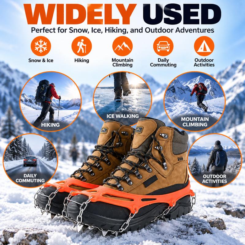 Crampones Antideslizantes de 8 Clavos para Hielo y Nieve