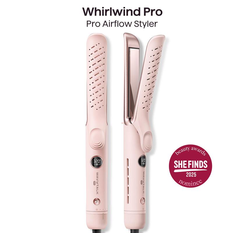 Wavytalk Whirlwind Curl, 360° Airflow Styler With 3 Air Modes &  LED Display,  2-in-1 Hair Straightener and Curler with Cooling Air Vents to Lock in Style