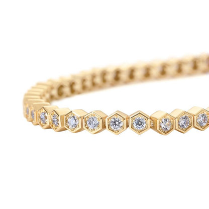 Halo Honeycomb Tennis Bracelet