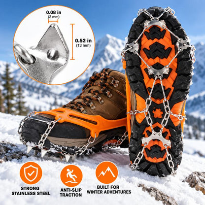Crampones Antideslizantes de 8 Clavos para Hielo y Nieve