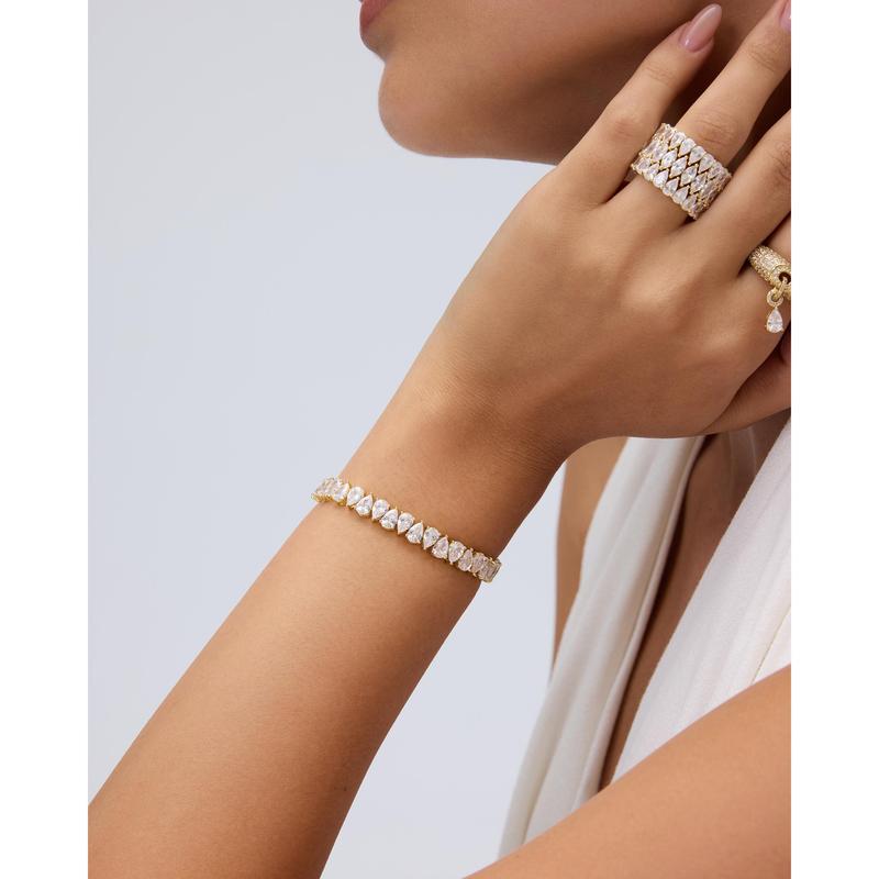 The Pear Eternity Tennis Bracelet