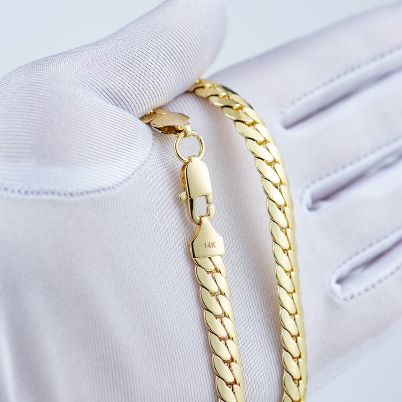 24" Miami Cross Chain, 14K Gold-Plated